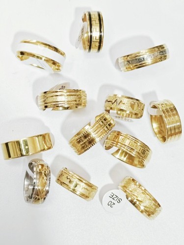 Venta al por mayor 50 piezas 8 mm negro multiestilo mezclado anillo de acero inoxidable regalo para adultos - Imagen 4 de 6