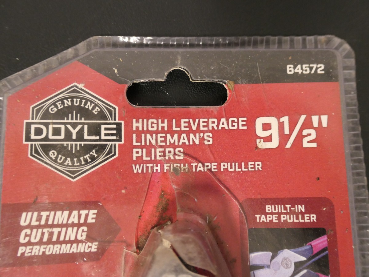 DOYLE Tools 9 1/2” Lineman's Pliers W/Tape Puller 64572 | eBay
