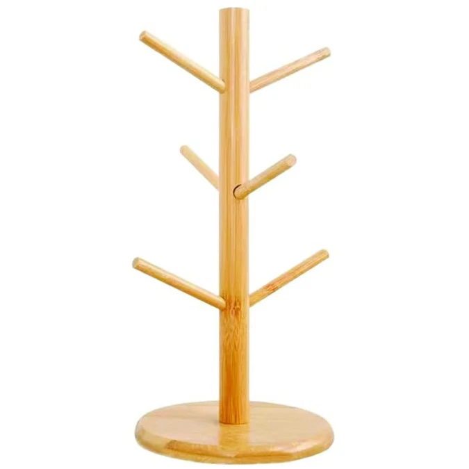 Taza de cocina soporte para árbol taza de café estante de secado soporte organizador de almacenamiento 6 ganchos Foto 3 de 4