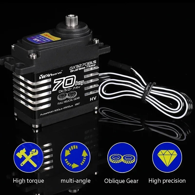 70kg Digital Servos Brushless Motor IP68 Steel Helical Gear For 1/8 1/10 RC Car