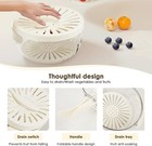 Kitchen Colanders Bowl, Plastic Food Strainer with Lid, Colander Draining Basket — photo 3