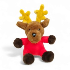 1988 Reindeer Plush Dakin Vintage Drop Seat Red Pajamas Clean Soft 13"