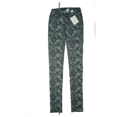 Vila Damen Jeans Hose super stretch Skinny Legging high W. S Grau gemustert NEU