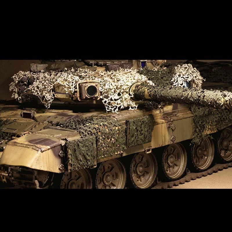 1/16 Military Sherman German Tank Nylon Camouflage Net B Woodland Tiger RC Model - Image 3 of 3