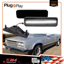 For 82-87 El Camino Caballero Smoked White Led Front Bumper Side Marker Lights For 82-87 El Camino Caballero Smoked White Led Front Bumper Side Marker Lights