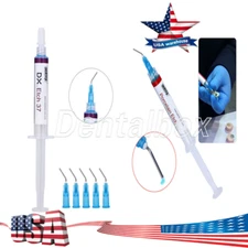 US Dentex Dental Etching Gel 37% Acid Silica Gel 5ml /Syringe 5 Tips