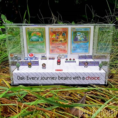 CUBE CUBE DIORAMA BIG PIXEL BOX POKEMON - Oak Lab (No Cards)