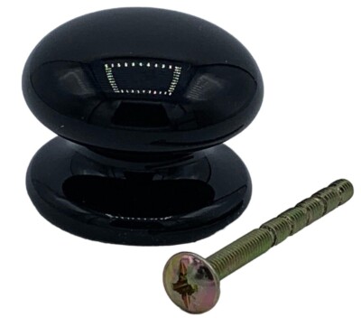 SCHWARZ KERAMIK 38 mm TÜRKNÖPFE 1-32ER-PACK Küche/Schlafzimmer Schublade Ziehgriffe