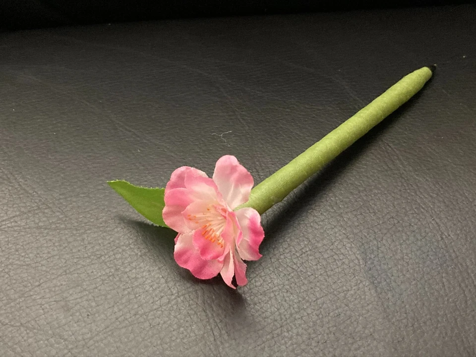 3 bolígrafos de flores de seda, rosa, buganvilla, botón margarita, flor de ciruelo, bolígrafo Foto 2 de 4