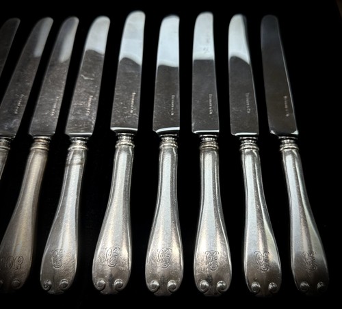 Tiffany & Co. Flemish 11 Sterling Silver 9.25" Knives - Picture 4 of 10