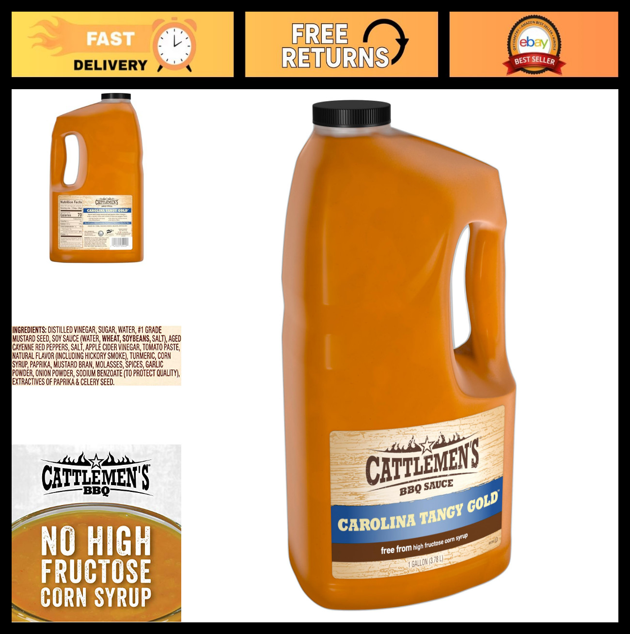 - 1 Gallon Bulk Creamy Mustard & Sweet Molasses Blend For G