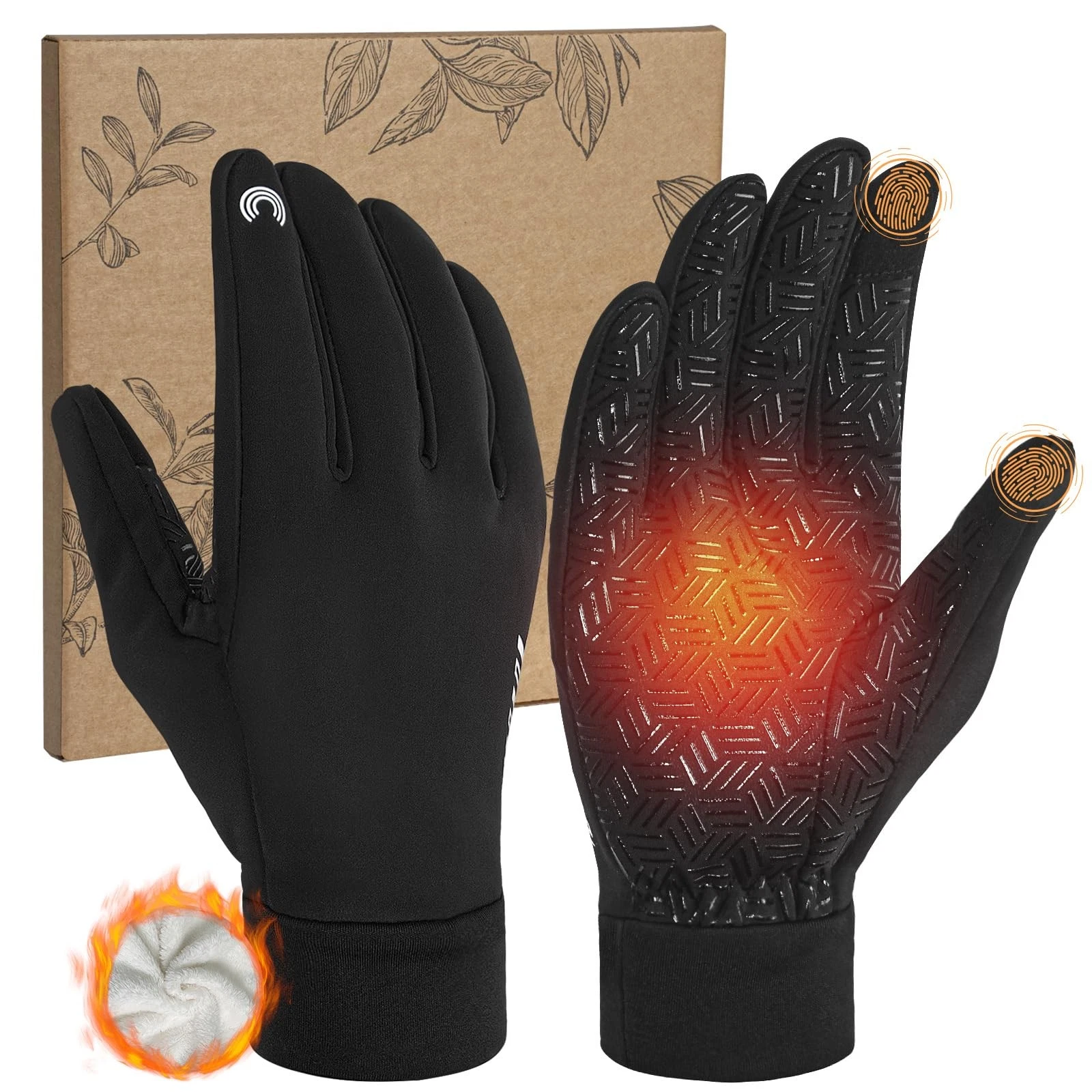 Winter Thermal Gloves Touch Screen Ski Snow Gloves for Running Cycling Biking