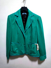 Himmelblau Damen Jersey-Blazer Jacke Türkis Petrol Schwalben-Knöpfe Gr. 44