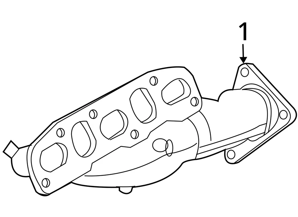 Colector de escape turbocompresor Infiniti Q50 2014-2018 con turbocompresor ECAT1 Foto 4 de 4