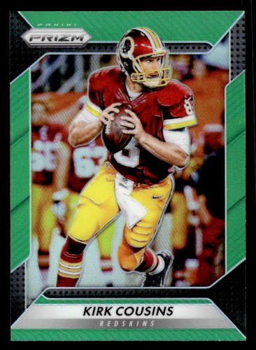 2016 Prizm #107 Kirk Cousins Green Prizm REDSKINS - Picture 1 of 2