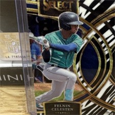 Panini 2024 Select Premier Level Felnin Celesten #57 Seattle Mariners Zebra SS