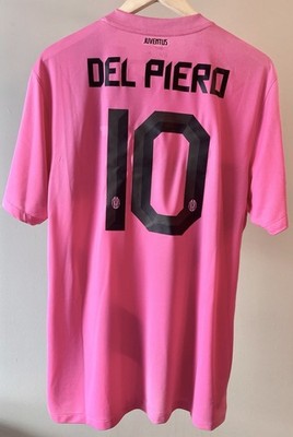 Nike DEL PIERO 10 サッカーシャツ M Juventus 2011/12 Away Kit Del Piero #10 Nike Authentic Pink Star