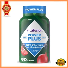 Power Plus Men’s Multivitamin Gummies, 100% DV or More of 10 Nutrients, 90 Count