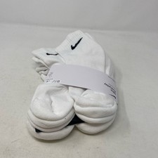 NIKE Everyday Cushioned Ankle Socks 6-Pair White M W6-10/M6-8 