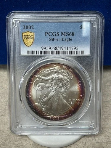 2002 ASE Peripheral Toner - MS68 - PCGS - Deep Purple & Blue Tones