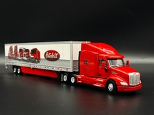 WSI Models Peterbilt Premium Line; Peterbilt 579 6x4 Box Trailer 2 Axle 1:50 04-2025