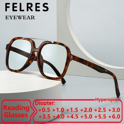 New Men Women Oval Anti Blue Light Reading Glasses Clear Lens Presbyopic Glasses