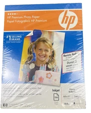 New HP Premium Glossy Photo Paper 150 Sheets 10mil Q6562A 8.5" x 11” Sealed