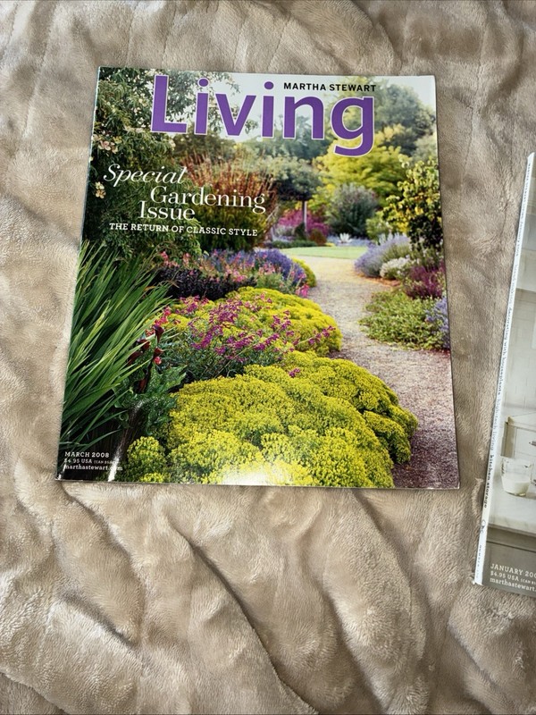 MARTHA STEWART LIVING  MAGAZINE." SPECIAL GARDENING ISSUE. " MARCH, 2008