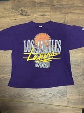 VTG Los Angeles Lakers Logo 7 Tshirt Made in USA XL