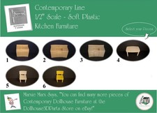 SUPERIOR Vintage Dollhouse Furniture, Contemporary Style, 1/2" Scale
