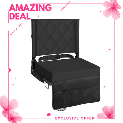 NEW Stadium Seats Bleachers Chair Back Support Padded Folding Portable