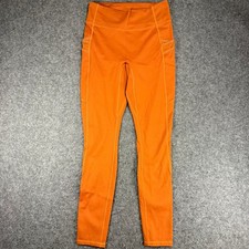 Fabletics Motion365 Orange High Waisted Athletic Leggings with Pockets Small