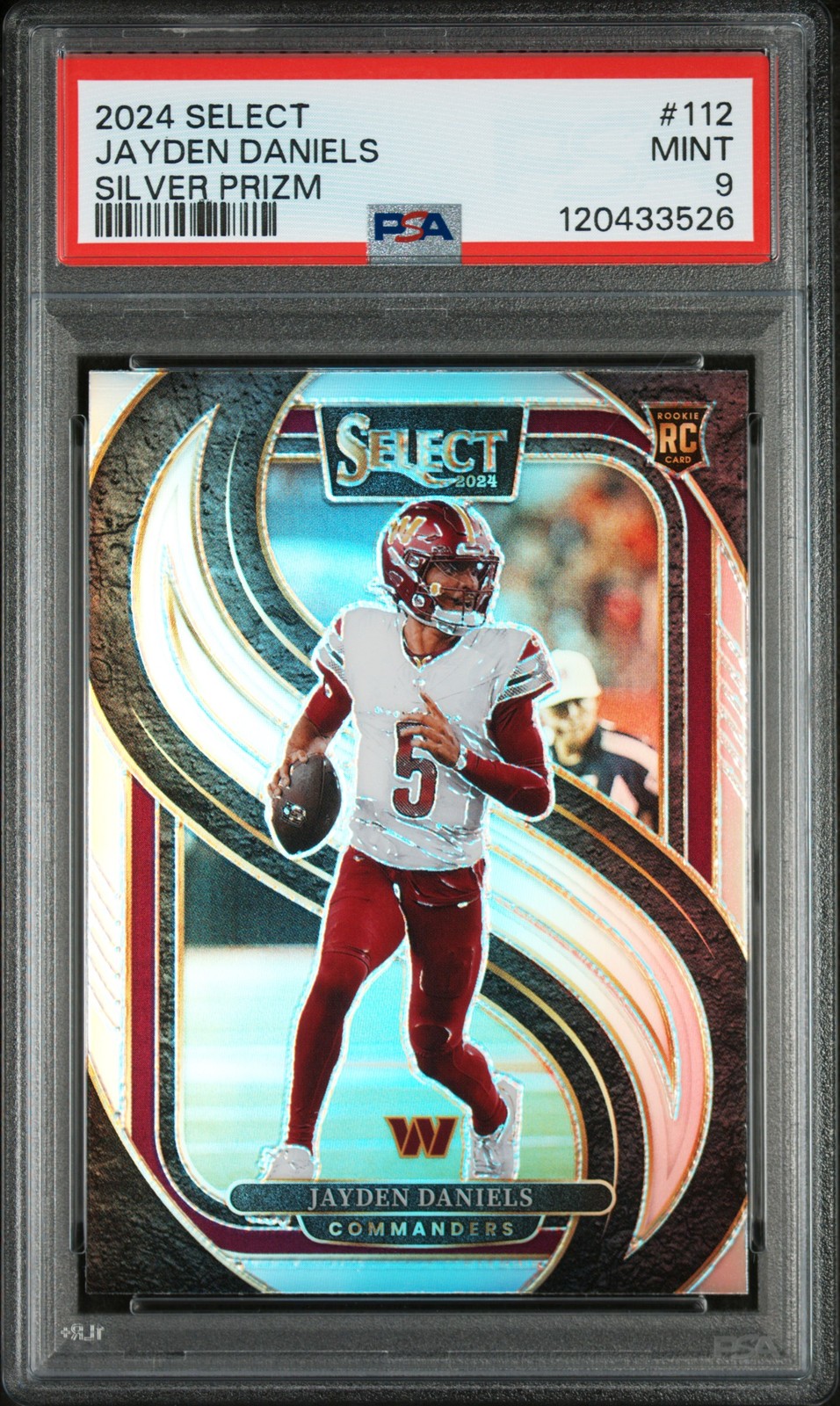 2024 PANINI SELECT SILVER PRIZM #112 JAYDEN DANIELS PSA 9
