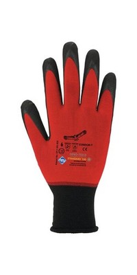 ASATEX Handschuhe Condor Größe 9 rot/schwarz 98% Polyamid / 2% Elastan EN 388...