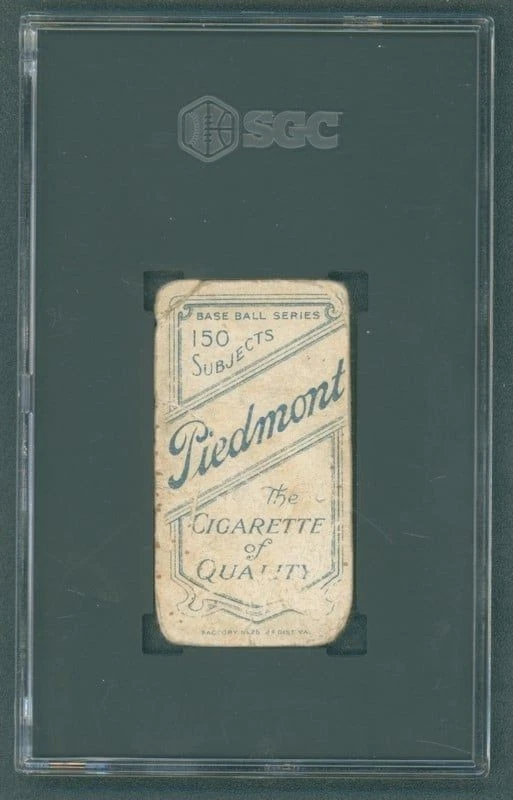 1909 T206 Addie Joss Portrait Piedmont 150/25 SGC 1 POOR - Image 2 of 2