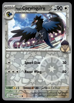 HOP'S CORVISQUIRE 134/159 COMMON JOURNEY TOGETHER POKEMON