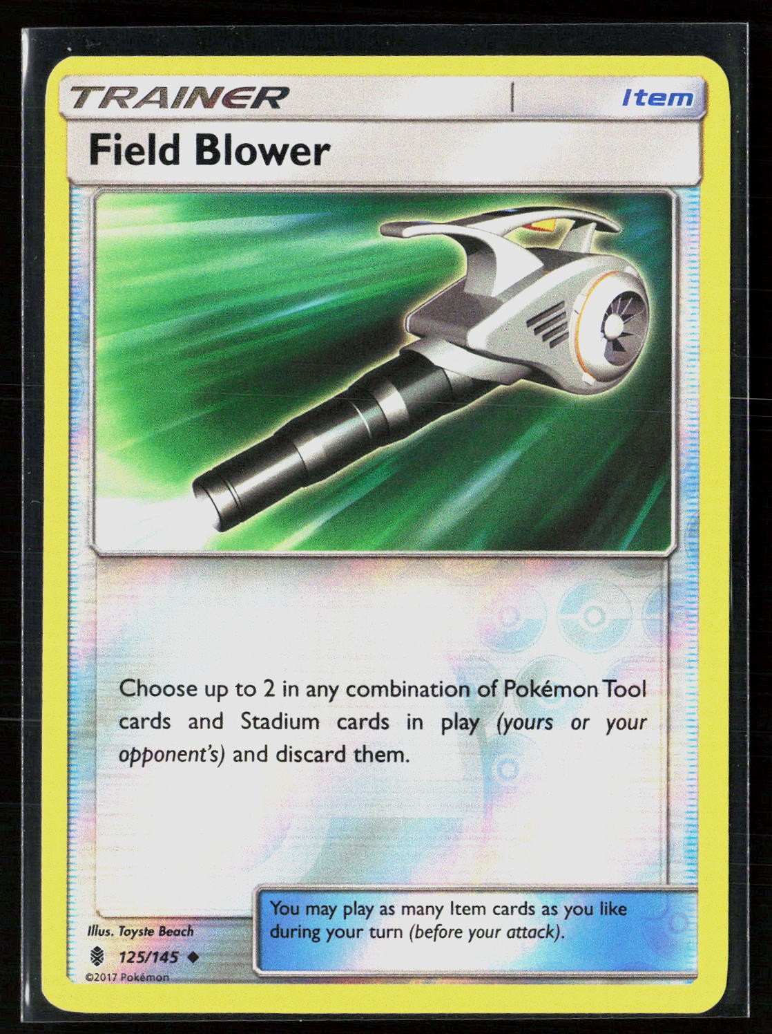 Field Blower 125/145 Uncommon Reverse Holo Guardians Rising Pokemon NM