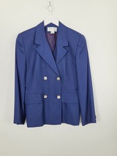 Vintage Christian Dior Double Breasted Blazer with Abalone Shell Buttons Size 10