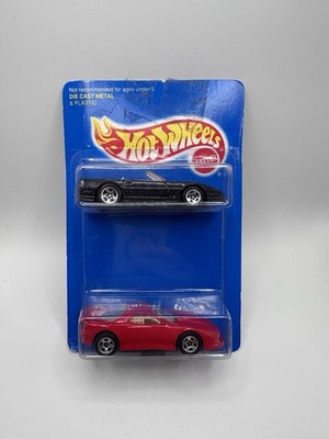 Hot Wheels 2 Pack 1995 Mazda RX-7 JDM Corvette C4 Convertible 13192 Vintage OVP