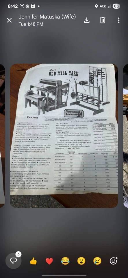 telar de tejido antiguo Foto 4 de 4