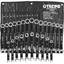 TECPO MAUL-RINGSCHLÜSSEL-SATZ 6-32 mm RUTSCHFEST 25 TEILE RING MAULSCHLÜSSEL SET