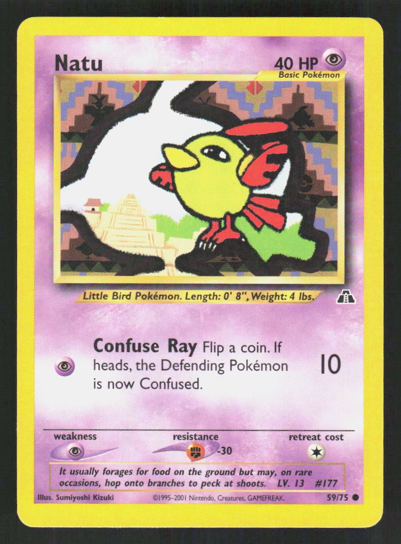 Pokemon Natu 59/75 Unlimited Common Neo Discovery (MP)