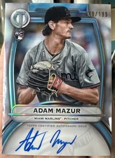 2025 Topps Tribute Adam Mazur Light Blue Auto /199 #TA-MAZ Marlins RC