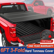 6ft Fiberglass Hard Tonneau Cover 3-fold For 1983-2011 Ford Ranger Truck Bed