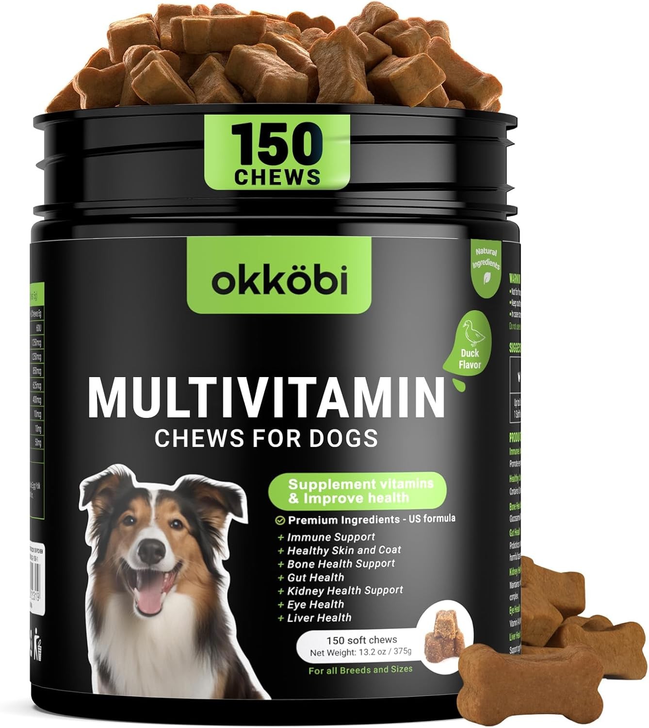 Dog Vitamins and Supplements - 150 Chews - Dog Multivitamin and Minerals - Immu