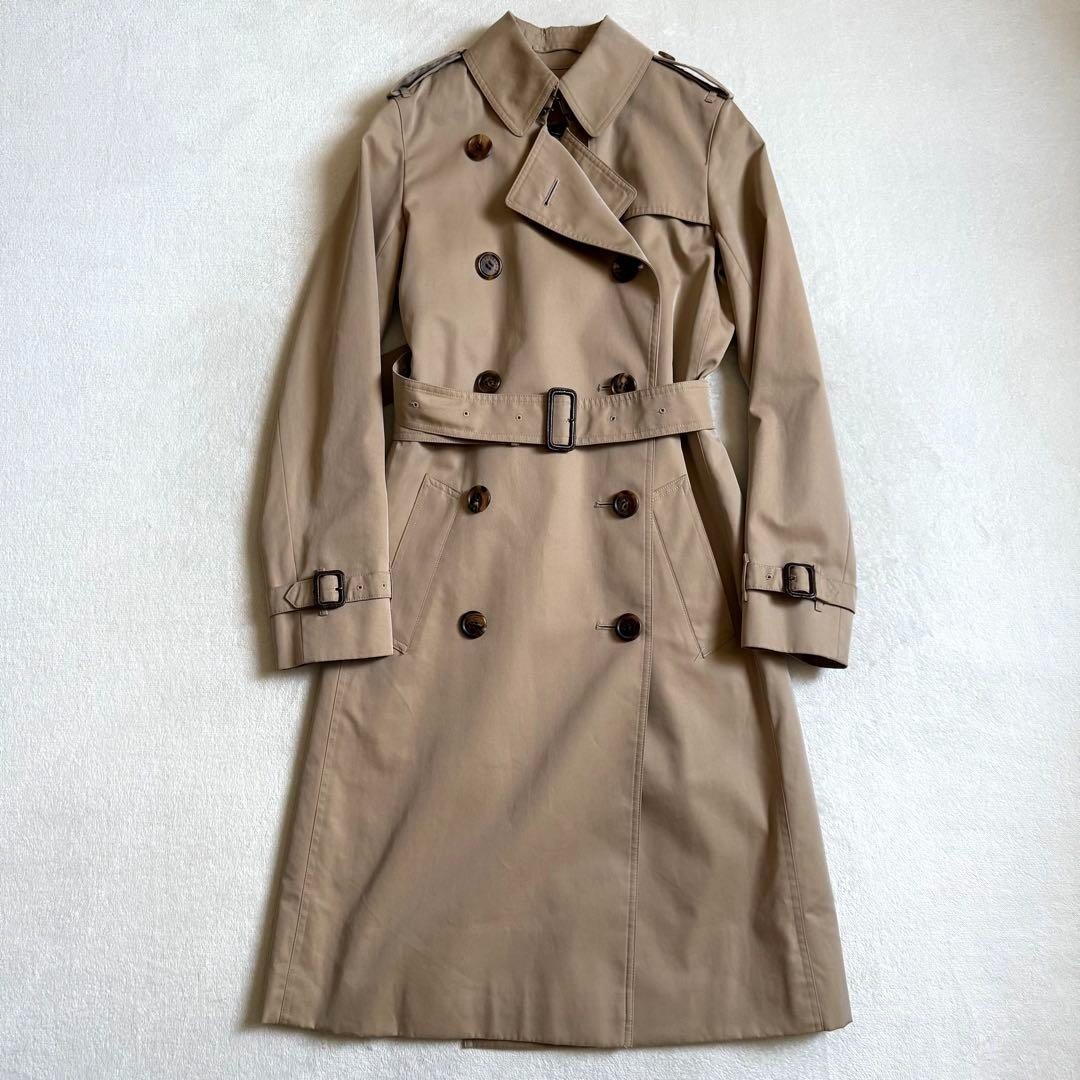 Burberry Nova Check Trench Coat Brown Cotton Size L US M