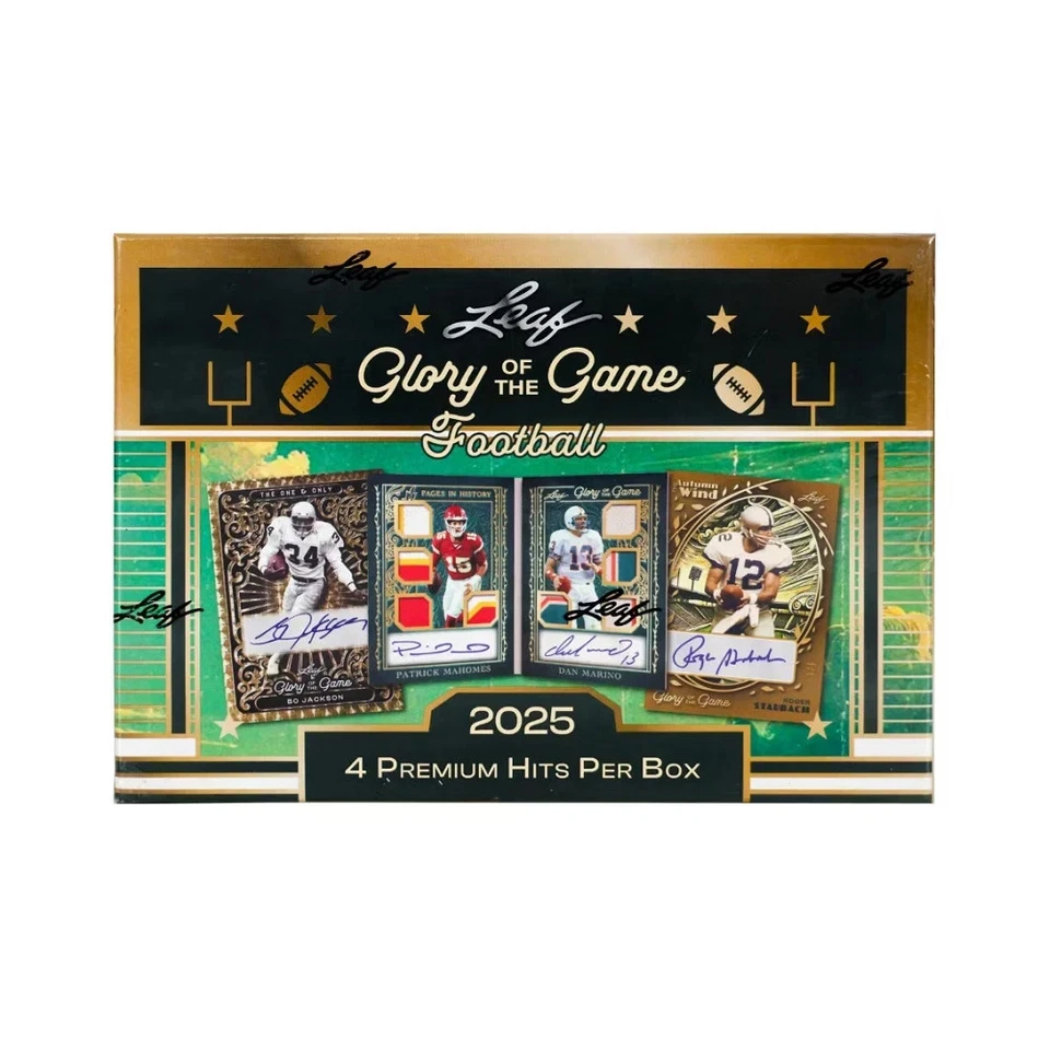 Caja de hobby de fútbol Leaf Glory of the Game 2025
