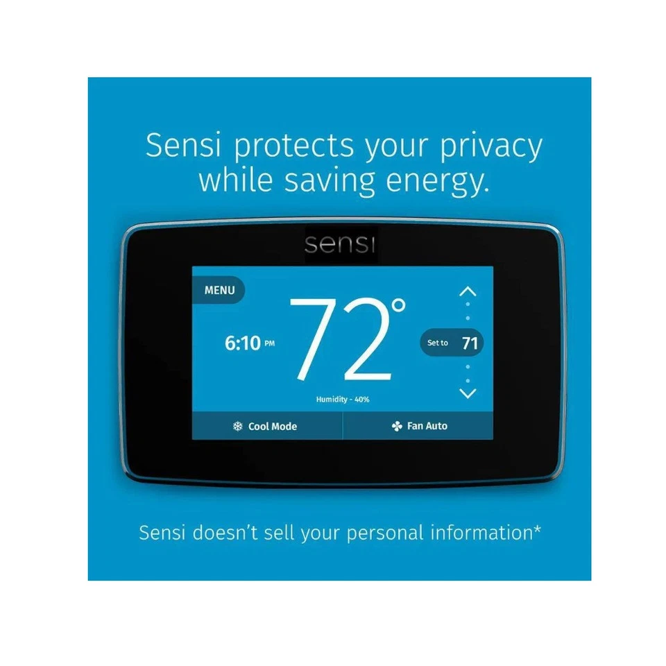 Emerson Sensi Touch Smart Thermostat (Black) - Image 2 of 4