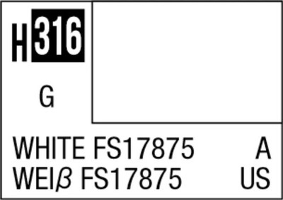 Mr. Hobby Aqueous H316 Semi-Gloss White FS17875 10ml
