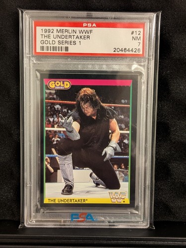 1992 Merlin WWF The Undertaker Gold Series 1 Wrestling PSA 7 Hall of Fame WWE